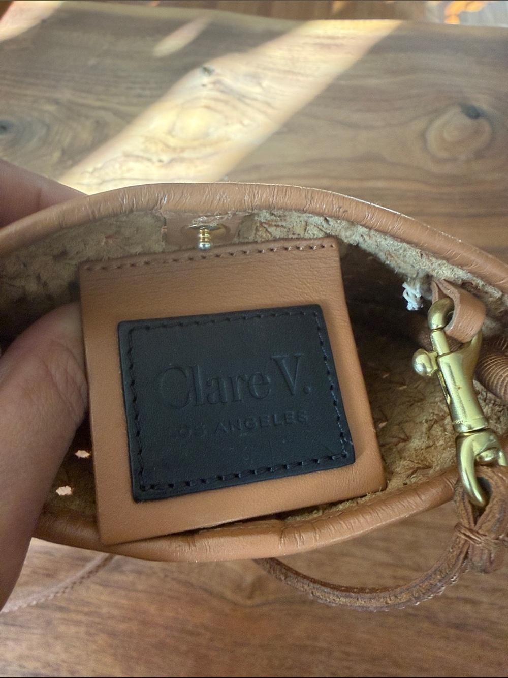 Clare V. Woven Leather Crossbody Pouch - Picture 5 of 7